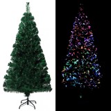 VidaXL Pom de Crăciun artificial cu suport, verde, 120cm, fibră optică