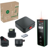 Telemetru Bosch Zamo IV Set 06036729Z1, masurarea precisa cu laser a distantelor de pana la 25 m, masurare lungimi, suprafete si volume, inclus acceso