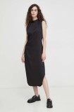 Bruuns Bazaar rochie culoarea negru, midi, dreaptă