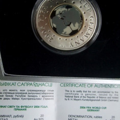 SV * Belarus 20 RUBLE 2005 * AG * FOTBAL * FIFA C. M. Germania 2006 * PROOF