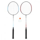 Set rachete badminton Nils NRZ002 din otel, pentru incepatori, 2 jucatori