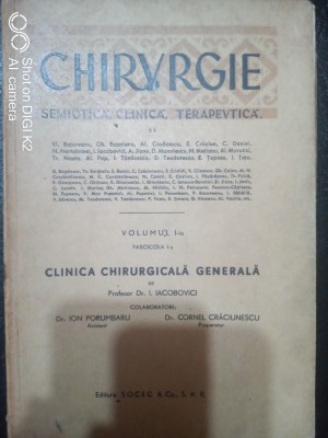 Chirurgie-vol I-iu Clinica chirurgicala generala-Prof.Dr.I.Iacobovici foto