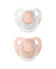 Suzetă anatomică din silicon, 2 buc 0-6 luni piersică dreams, Suavinex