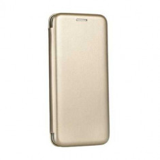 Husa iPhone XS Max Gold Tip Carte / Toc Flip din Piele Ecologica Portofel cu Inchidere Magnetica foto