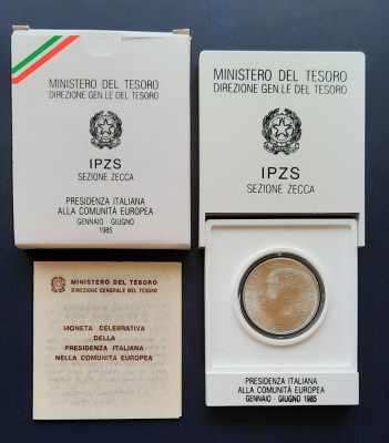 Moneda comemorativa - 500 Lire &amp;quot;Prezidenza italiana C.E.&amp;quot;, Italia 1985 - G 3981 foto