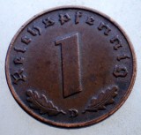 2.767 GERMANIA 1 REICHSPFENNIG 1938 D, Europa, Bronz