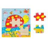 Puzzle lemn, Testoasa Vesela, 9 piese