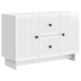 vidaXL Bufet Alb foarte lucios 89 x 34,5 x 60 cm Lemn prelucrat 893969
