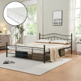 Pat metalic Florenta 160x200 cm cu saltea din spuma rece, negru