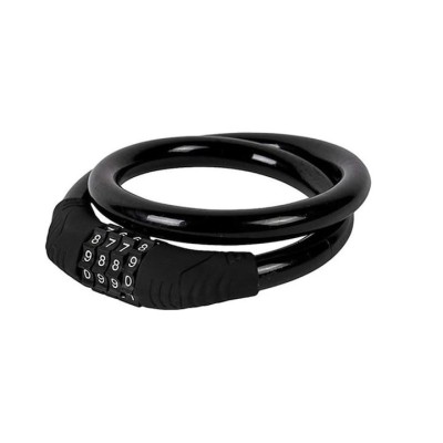 Antifurt cu cifru pentru biciclete, lungime cablu 41 cm, diametru 11mm - Negru foto