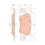 Set placute frana Trw GDB1849, parte montare : punte spate