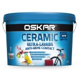 Vopsea Ultralavabila Oskar ceramic satin, alba