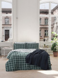 Lenjerie de pat pentru o persoana (DE), Casual - Green, T&uuml;rkiz, Bumbac Ranforce