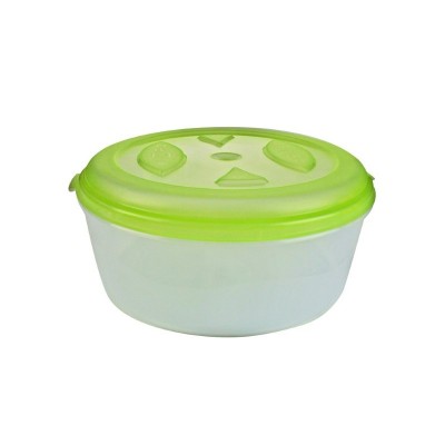 Caserola pentru alimente cu capac, Rotunda, 2.2L, compatibil micounde si congelator foto