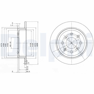 DELPHI BG2538 Disc frana foto