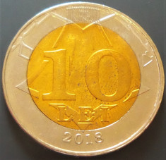 Moneda bimetal 10 LEI - MOLDOVA, anul 2018 *cod 4234 = UNC foto