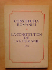 Constitutia Romaniei 1991 , editie biligva romana-franceza foto