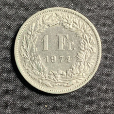 Moneda 1 franc 1974 Elvetia