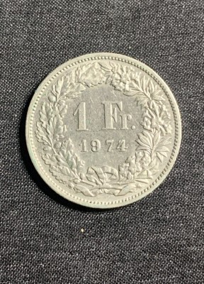 Moneda 1 franc 1974 Elvetia foto