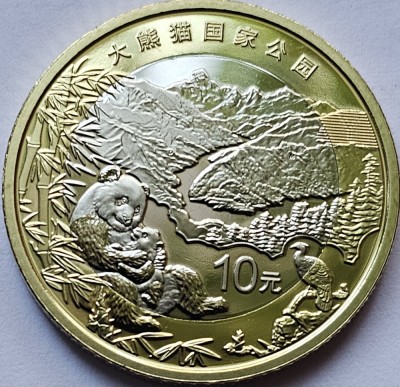 10 Yuan 2023 China, Giant Panda National Park, unc foto