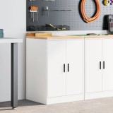 vidaXL Dulap depozitare garaj alb 60x51x85 cm lemn masiv de pin
