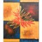 Tablou abstract pictat manual, Frunza de stejar, 60x50cm ulei panza in relief efect 3D, gata de agatat pe perete