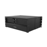 Drawer Lanberg 19 , RAL color RAL9004, maximum load 90 kg, Range of adjustment 360 - 610 mm, negru