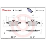 Placute frana Cadillac BLS, Citroen C5 3 (Rd), Ford C-Max (Dm2), Focus 2 (Da), Focus III, Jaguar XF (X250), Mazda 3 (Bk), Opel Vectra C (Z02), Renaul, BREMBO