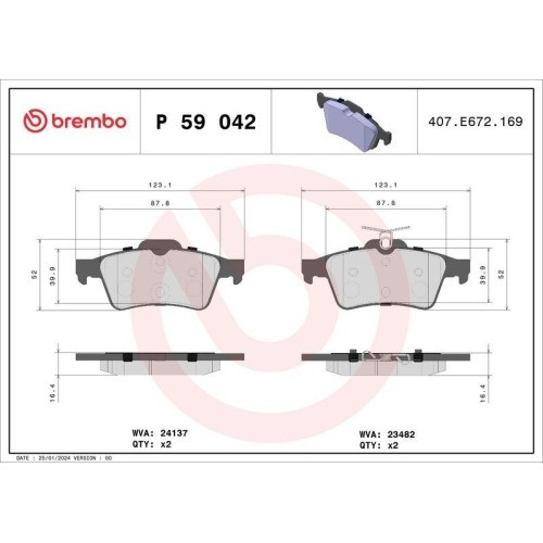 Placute frana Cadillac BLS, Citroen C5 3 (Rd), Ford C-Max (Dm2), Focus 2 (Da), Focus III, Jaguar XF (X250), Mazda 3 (Bk), Opel Vectra C (Z02), Renaul