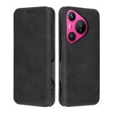 Husa 360&Atilde;&sbquo;&Acirc;&deg; Huawei Pura 70 Techsuit Safe Wallet Plus, negru