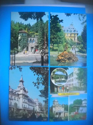 HOPCT LOT 4042 -IP- 4 CARTI POSTALE-CALIMANESTI -JUD VALCEA --CIRCULATE foto