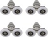Set 4 Role Usi Dus 23mm Aluminiu Alb/Gri - Rola Ghidaj Cabina Baie Universal