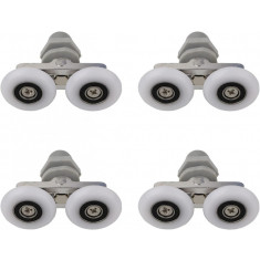 Set 4 role cabina de dus, Aliaj de aluminiu, 23 mm, Gri