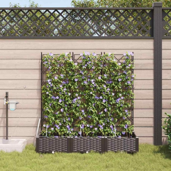 vidaXL Ghivece pentru grădină Maro 120 x 40 x 126 cm Oțel