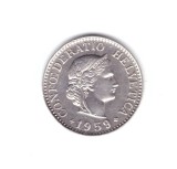 Moneda Elvetia 10 rappen 1959, stare buna, curata