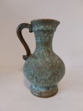 Vaza ceramica tip carafa cu un brat si cioc, FAT LAVA Stein Jopeko 70 20, 21cm inaltime, vintage anii 70, Mid Century Design