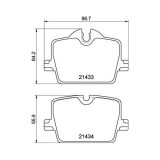 Placute frana BMW 2 Coupe (G42 G87) 08.21-, 3 (G20 G80 G28) 11.18-, 3 Touring (G21 G81) 07.19-, 3 Touring Van (G21) 07.19-, 4 Convertible (G23 G83) 1, BREMBO