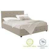 Cumpara ieftin Pat dublu rabatabil cu lada depozitare Roi Pako World Ivoar 160x200x30 cm