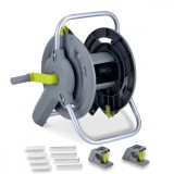 Cumpara ieftin Tambur Furtun Gradina Verve 45m, Plastic/Metal, Verde/Gri, Rola Furtun Profesionala, Sistem Depozitare Furtun