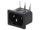 Conector alimentare AC C14 (E) 10A 250VAC BULGIN