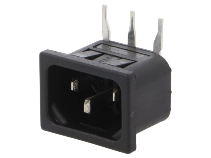 Conector alimentare AC C14 (E) 10A 250VAC BULGIN