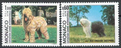 Monaco 1982 Mi 1533/34 MNH - Expoziție Internațională Canină, Monte Carlo foto