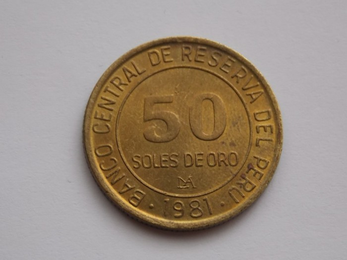 50 SOLES DE ORO 1981 PERU
