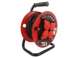 Prelungitor bobinat 4 prize negru 3x1,5mm2