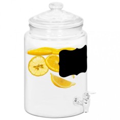 vidaXL Dozator de bauturi cu autocolant, 5800 ml, sticla foto