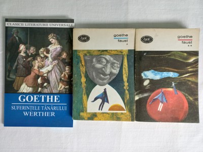 GOETHE - SUFERINTELE TANARULUI WERTHER + FAUST , VOL. I+ VOL. II foto