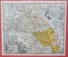 Harta Veche Silezia, Johann Baptist Homann, cca. 1720, Gravura Colorata Manual, 48.5x57.5cm