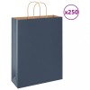 VidaXL Saci de h&acirc;rtie 250 buc cu m&acirc;nere Albastru 32x12x42 cm
