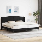 vidaXL Cadru de pat cu headboard Negru 180 x 200 cm Piele artificială 3414689