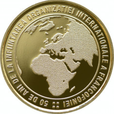 MONEDA ROMANIA - 50 BANI 2020, ORGANIZATIA INTERNATIONALA A FRANCOFONIEI - PROOF